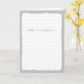 Behalt es Simple Sobriety Geburtstagskarte Karte (Gelbe Blume)