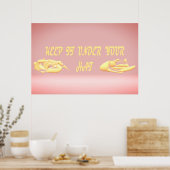 behalt es unter deinem Hutschutzdesign Poster (Küche)