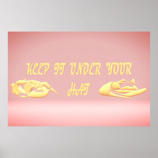behalt es unter deinem Hutschutzdesign Poster (Vorne)