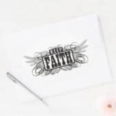 Behalt Faith Ovaler Aufkleber (Umschlag)