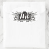 Behalt Faith Ovaler Aufkleber (Tasche)