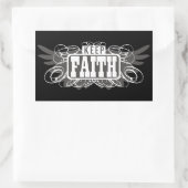 Behalt Faith Rechteckiger Aufkleber (Tasche)