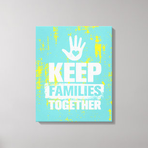 Behalt Familien zusammen Leinwanddruck