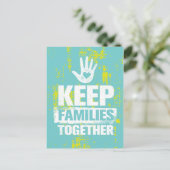 Behalt Familien zusammen Postkarte (Stehend Vorderseite)
