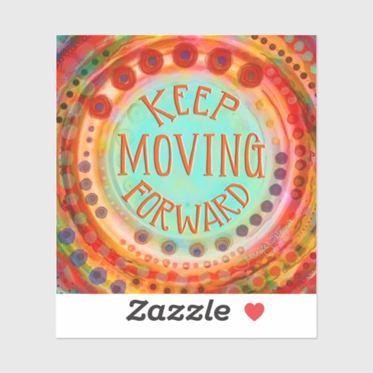 Behalt, farbenfrohe Ermutigung voranzutreiben Aufkleber (Blatt)