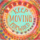 Behalt, farbenfrohe Ermutigung voranzutreiben Aufkleber (Vorderseite)