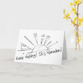 Behalt Fasten - Es ist Ramadan! Karte (Gelbe Blume)