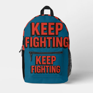 Behalt Fighting - 3D Fett Typografie Bedruckter Rucksack