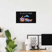 Behalt Fortbewegen Wildtiere Wasserfarbe Poster (Heimbüro)