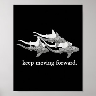Behalt Forward Motivierend Shark Poster