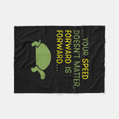 Behalt Forward Turtle - Positiv Motivierend Fleecedecke (Vorderseite (Horizontal))