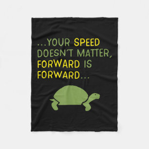 Behalt Forward Turtle - Positiv Motivierend Fleecedecke