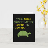 Behalt Forward Turtle - Positiv Motivierend Karte (Gelbe Blume)