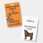 BEHALT GATE SHUT! AUSWEIS (Front & Back)