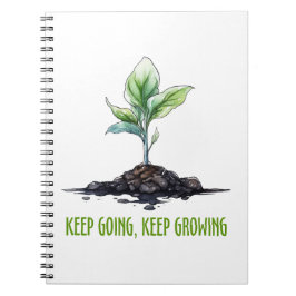 Behalt gehen, behalt wachsen notizblock
