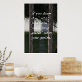 Behalt Gettin Was Ihre Gettin Poster (Küche)