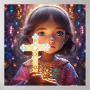 Behalt Girl/Cross Design oder gestalten Sie Ihr ei Poster
