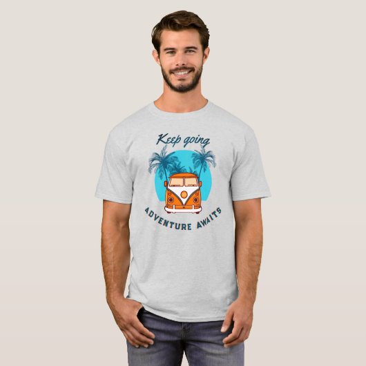 Behalt Going Adventure Awaits T - Shirt - Retro Va (Vorne ganz)