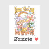 Behalt Going, Behalt Growing - Pilze & Blume Aufkleber (Blatt)