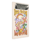 Behalt Going, Behalt Growing - Pilze & Blume Mini Klemmbrett (Schrägansicht)