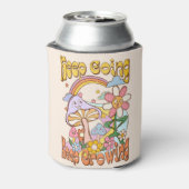 Behalt Going, Behaltend Wachsen - Pilz & Blume Dosenkühler (Kanne Rückseite)