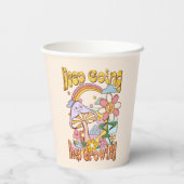 Behalt Going, Behaltend Wachsen - Pilz & Blume Pappbecher (Rückseite)