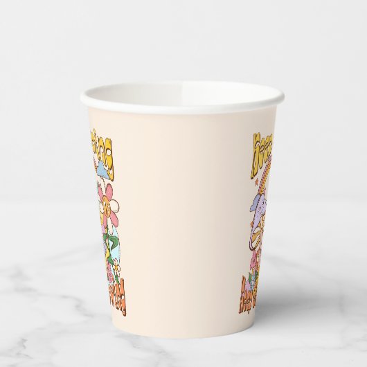 Behalt Going, Behaltend Wachsen - Pilz & Blume Pappbecher (Links)