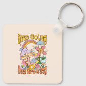 Behalt Going, Behaltend Wachsen - Pilz & Blume Schlüsselanhänger (Rückseite)