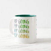 Behalt Going Bold & Vibraning Motivation Zweifarbige Tasse (Vorderseite Links)
