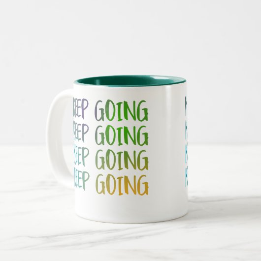 Behalt Going Bold & Vibraning Motivation Zweifarbige Tasse (Vorderseite Links)