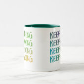 Behalt Going Bold & Vibraning Motivation Zweifarbige Tasse (Mittel)
