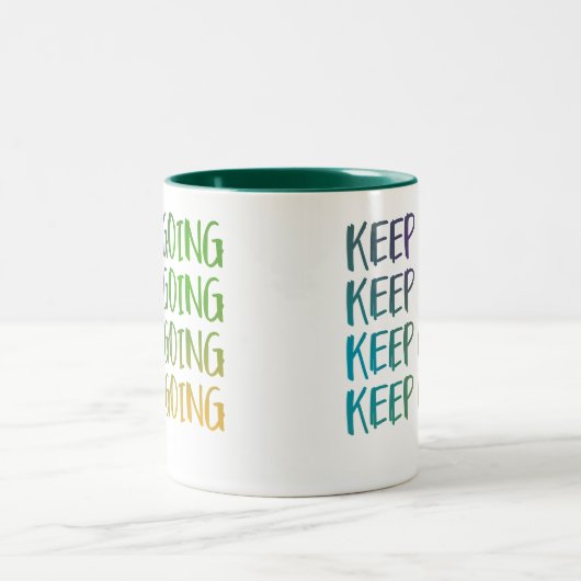 Behalt Going Bold & Vibraning Motivation Zweifarbige Tasse (Mittel)