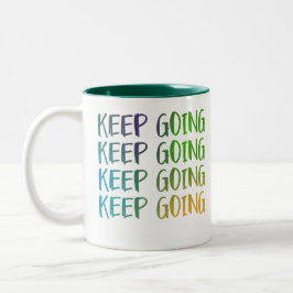 Behalt Going Bold & Vibraning Motivation Zweifarbige Tasse