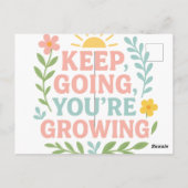 Behalt Going, du wächst Postkarte (Rückseite)