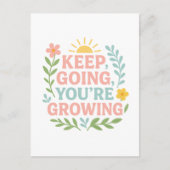 Behalt Going, du wächst Postkarte (Vorderseite)