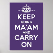 Behalt Going Ma'am A2 Poster Queen's Diamond Jubil (Vorne)