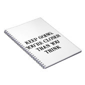 Behalt Going Motivierend Women's Notebook Notizblock (Rechte Seite)