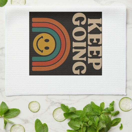 Behalt Going: Positivität in jedem Schritt Geschirrtuch (Gefaltet)