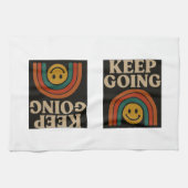 Behalt Going: Positivität in jedem Schritt Geschirrtuch (Horizontal)