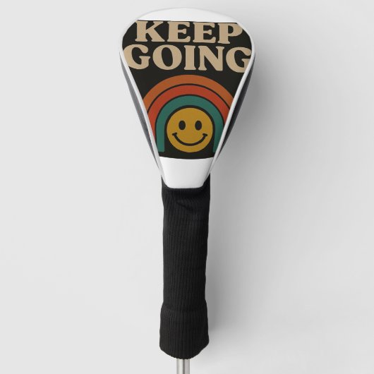 Behalt Going: Positivität in jedem Schritt Golf Headcover (Vorderseite)