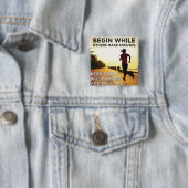 Behalt Going - Women's Running Workout Motivierend Button (Beispiel)