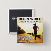 Behalt Going - Women's Running Workout Motivierend Button (Vorne & Hinten)