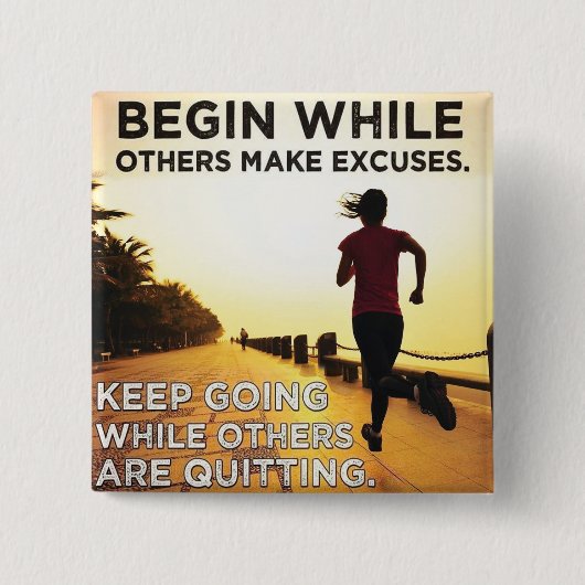 Behalt Going - Women's Running Workout Motivierend Button (Vorderseite)