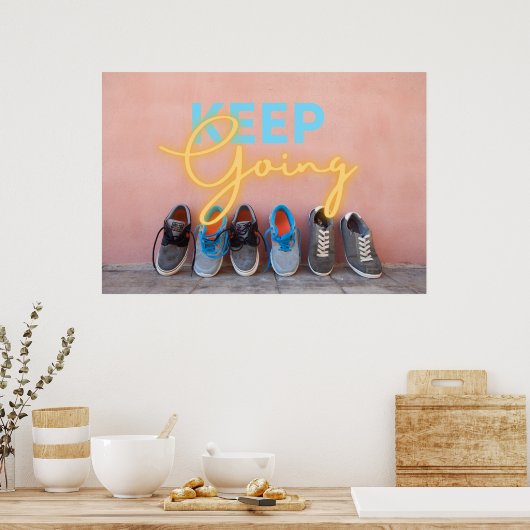 Behalt Going Workout Goals Motivierend Poster (Küche)
