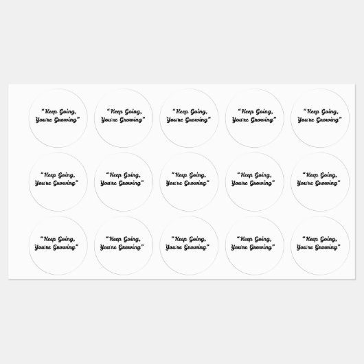 Behalt Going You're Growing - Motivierend Aufklebe Etiketten (Blatt)