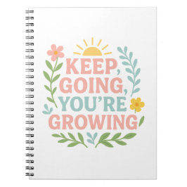 Behalt Going You're Growing Motivierend Floral Notizblock