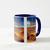 Behalt Gott Erste Glaubensbasierte Bild Zwei-Ton Tasse (VorderseiteRechts)