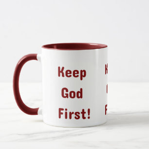 Behalt Gottes erster religiöser Inspiration zwei-T Tasse