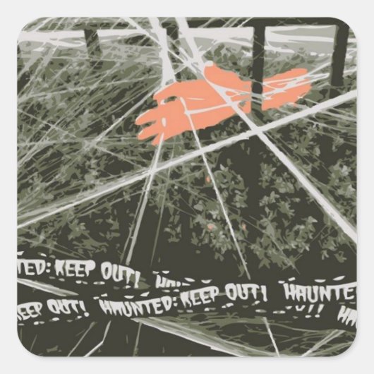 Behalt Halloween Hand in Bushes Spooky Stickers (Vorderseite)