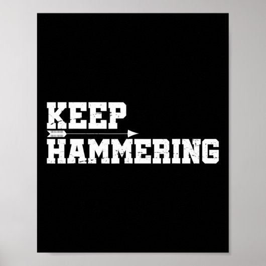 Behalt Hammering Archery Motivierend Bow Hu Poster (Vorne)